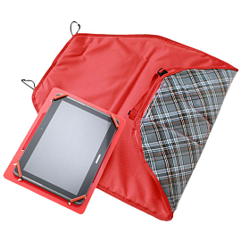 Накидка на спинку сиденья с держателем для планшета Тренд Лайнин Пэд красно-серая