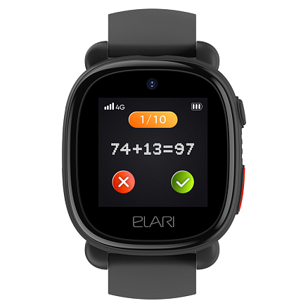 Детские умные часы с видеозвонками, GPS и Wi-Fi трекером Elari KidPhone 4G Lite черные