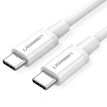 Кабель Type-C - Type-C длина 1 м 3A 20V 60W силиконовый Ugreen US264 (быстрая зарядка PD 2.0, QC 3.0) белый