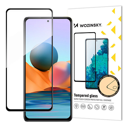 Защитное стекло для Xiaomi Redmi Note 10 Pro, Xiaomi 12T, 12T Pro, Mi 11i, 11T Pro, Poco F3, X5 5G, X5 Pro 5G на весь экран противоударное Wozinsky Full Glue черное
