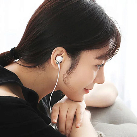 Наушники Xiaomi Mi Dual Driver Earphones в разъем Type-C вкладыши с микрофоном и пультом белые