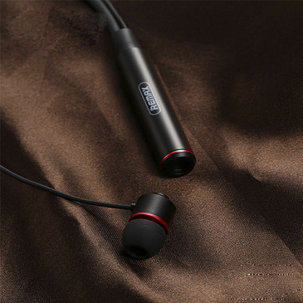 Наушники беспроводные Bluetooth Remax RB-S6 вакуумные с микрофоном для спорта черные