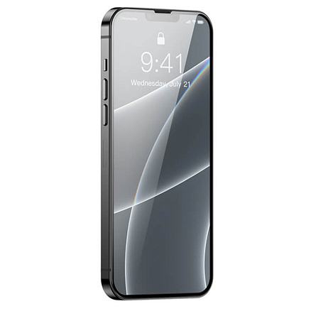 Защитное стекло для iPhone 13, 13 Pro, 14 на весь экран Baseus Corning прозрачное 0,4 мм 2 шт.