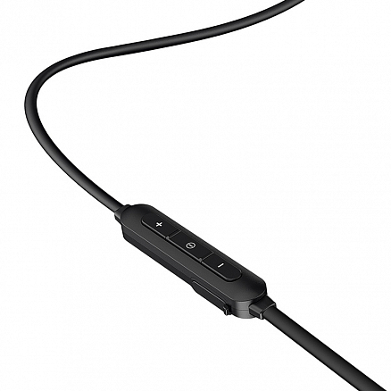 Наушники беспроводные Bluetooth Baseus Encok S17 вакуумные с микрофоном и пультом черные