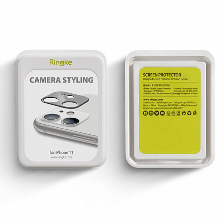 Защитная крышка на камеру iPhone 11 Ringke Camera Styling серебристая