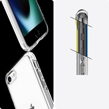 Чехол для iPhone 7, 8, SE 2020, SE 2022 гибридный Spigen SGP Ultra Hybrid 2 прозрачный матовый