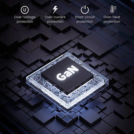 Зарядное устройство сетевое с USB и тремя Type-C входами 65W GaN Ugreen CD224 (быстрая зарядка PD 3.0, QC 3.0) черное