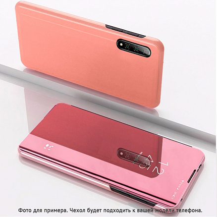 Чехол для Huawei P40 Lite E книжка Hurtel Clear View розовый
