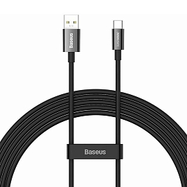 Кабель Type-C - USB 2.0 для зарядки 1 м 6А 65W Baseus Superior (быстрая зарядка) черный