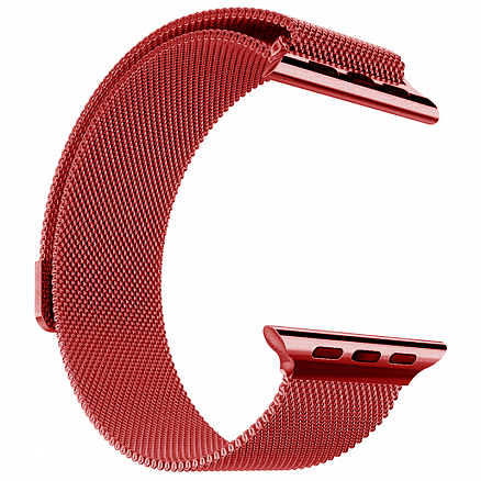 Ремешок-браслет для Apple Watch 42 и 44 мм миланское плетение Nova-02 бордовый