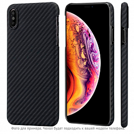 Чехол для iPhone 11 Pro Max кевларовый тонкий Pitaka MagEZ черно-серый