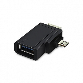 Переходник MicroUSB, Micro B 3.0 - USB 3.0 хост OTG Unitek Y-A021BK