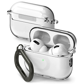 Чехол для наушников AirPods Pro, Pro 2 пластиковый Ringke Hinge прозрачный
