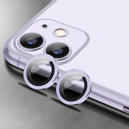 Защитное стекло на камеру для iPhone 11 Remax Creation фиолетовое 2 шт.