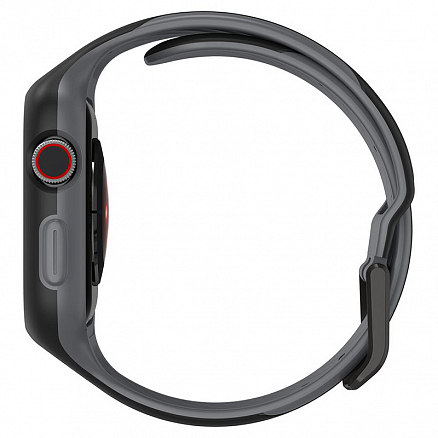 Чехол с ремешком для Apple Watch 40 мм гелевый Spigen Liquid Air Pro черный