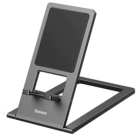 Подставка-держатель для телефона или планшета до 12,9 дюйма Baseus Foldable серая

