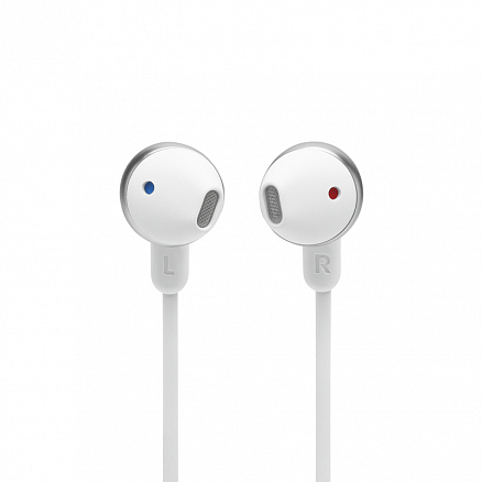 Наушники беспроводные Bluetooth JBL Tune T215BT вкладыши с микрофоном и пультом белые