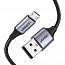 Кабель USB - MicroUSB для зарядки 0,25 м 2.4А 18W плетеный Ugreen US290 (быстрая зарядка QC 3.0) черный