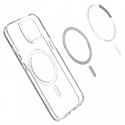 Чехол для iPhone 13 гибридный Spigen Ultra Hybrid MagSafe прозрачно-черный