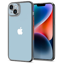Чехол для iPhone 14 гелевый Spigen Optik Crystal прозрачно-серый