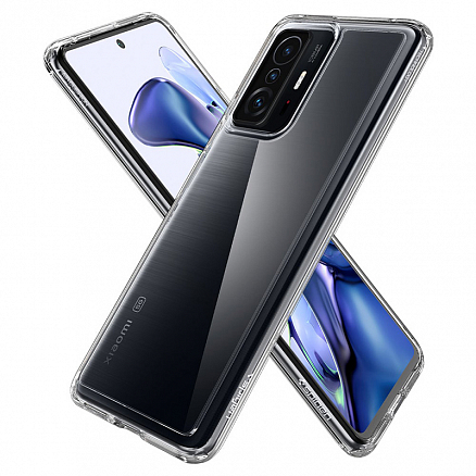 Чехол для Xiaomi 11T, 11T Pro гибридный Spigen Ultra Hybrid прозрачный