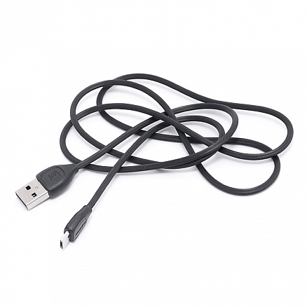 Кабель USB - MicroUSB для зарядки 1 м 1.3А Remax Lesu черный