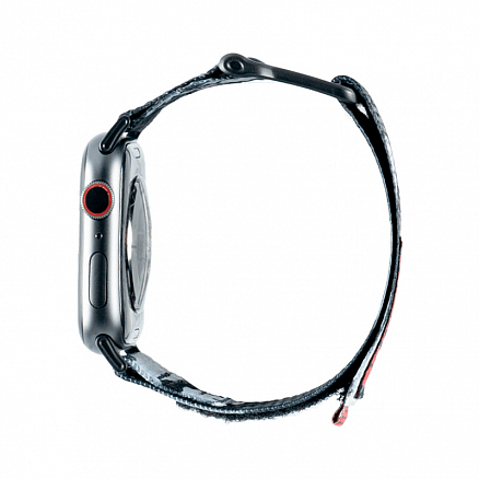 Ремешок-браслет для Apple Watch 42 и 44 мм текстильный Nova Tactic камуфляж темный