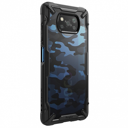 Чехол для Xiaomi Mi 11i, Poco F3 гибридный Ringke Fusion X Design Camo черный