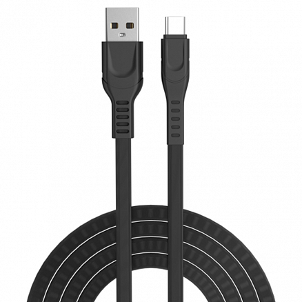 Кабель Type-C - USB для зарядки 1 м 2.4А Atomic Cabler черный