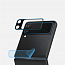 Защитное стекло на камеру и пленка на корпус для Samsung Galaxy Z Flip 3 Spigen GLAS.tR черное