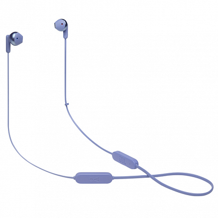 Наушники беспроводные Bluetooth JBL Tune T215BT вкладыши с микрофоном и пультом фиолетовые