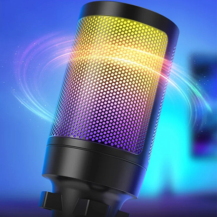 Микрофон для стрима с поп-фильтром Fifine A6V черный