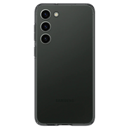 Чехол для Samsung Galaxy S23+ гелевый ультратонкий Spigen Liquid Crystal прозрачный черный