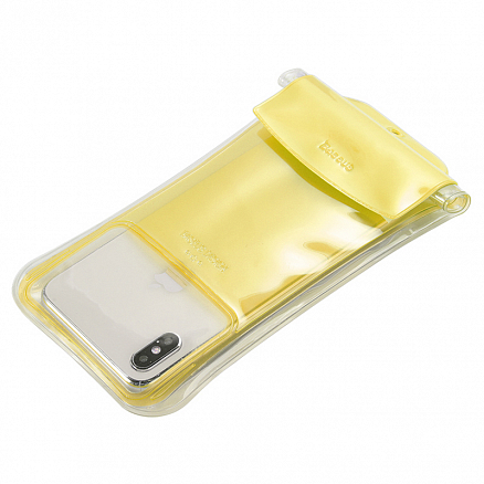 Водонепроницаемый чехол для телефона до 7 дюймов Baseus Safe Airbag желтый