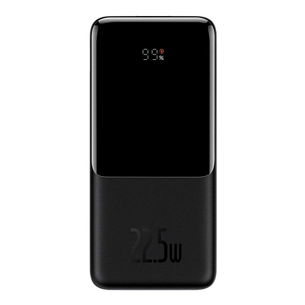 Внешний аккумулятор Baseus Elf с встроенными кабелями Type-C, Lightning 10000мАч (Type-C, ток 5А, 22.5 Вт) черный