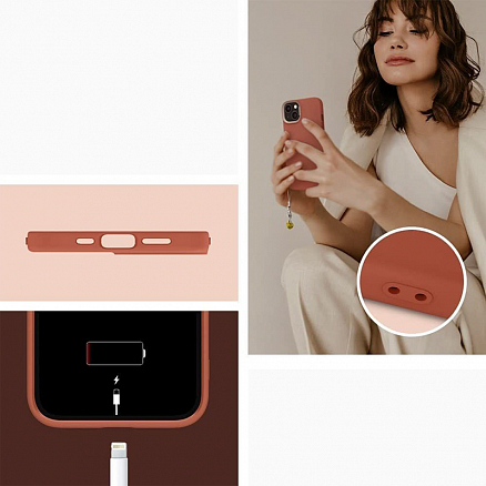 Чехол для iPhone 13 гелевый Spigen Cyrill Palette Color Brick терракот