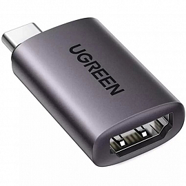 Переходник Type-C - HDMI 4K 60Hz (папа - мама) Ugreen US320 серый