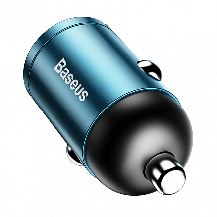 Зарядное устройство автомобильное USB 5А 30W Baseus Tiny Star Mini (быстрая зарядка QC 3.0) синее