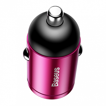 Зарядное устройство автомобильное USB 5А 30W Baseus Tiny Star Mini (быстрая зарядка QC 3.0) розовое