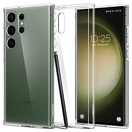 Чехол для Samsung Galaxy S23 Ultra гибридный Spigen Ultra Hybrid прозрачный