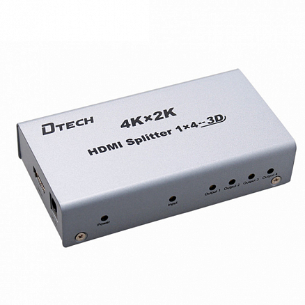 HDMI Splitter (разветвитель) на 4 порта 4Kx2K (1 HDMI вход на 4 HDMI выхода) Dtech DT-7144