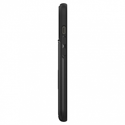 Чехол для iPhone 13 Pro гибридный со слотом для карты Spigen Slim Armor CS черный