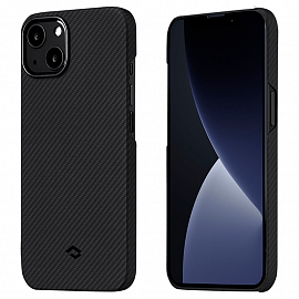 Чехол для iPhone 13 кевларовый тонкий Pitaka Air черно-серый