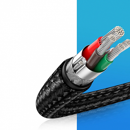 Кабель Type-C - Type-C длина 1 м 3A 20V 60W плетеный Ugreen US261 (быстрая зарядка PD 2.0, QC 3.0) черный