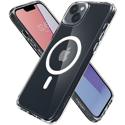 Чехол для iPhone 14 Plus гибридный Spigen Ultra Hybrid MagSafe прозрачно-белый