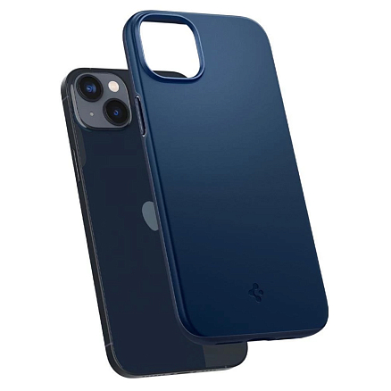 Чехол для iPhone 14 Plus пластиковый Spigen Thin Fit синий