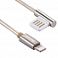 Кабель USB - Lightning для зарядки iPhone с угловым USB 1 м 2.1A Remax Emperor золотистый