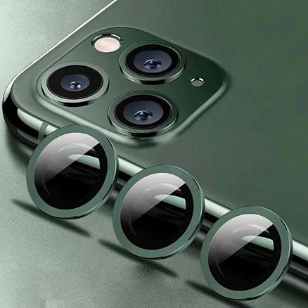 Защитное стекло на камеру для iPhone 12 Pro Max Remax Creation зеленое 3 шт.