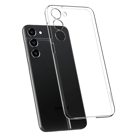 Чехол для Samsung Galaxy S23 пластиковый ультратонкий Spigen AirSkin прозрачный