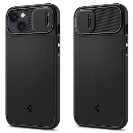 Чехол для iPhone 14 Plus гибридный Spigen Optik Armor MagSafe черный